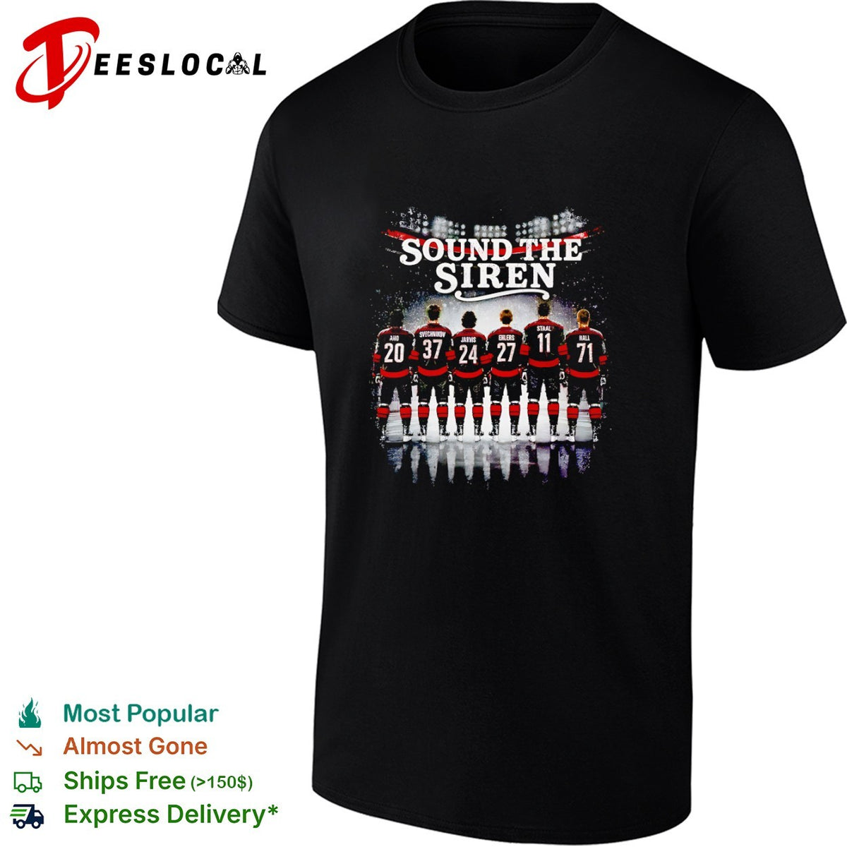 Aho Svechnikov Jarvis Ehlers Staal Hall Sound the Siren Carolina Hurricanes shirt