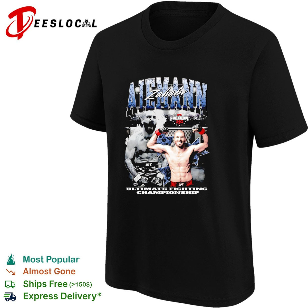 Aiemann Zahabi UFC Freedom 250 Ultimate Fighting Championship poster shirt