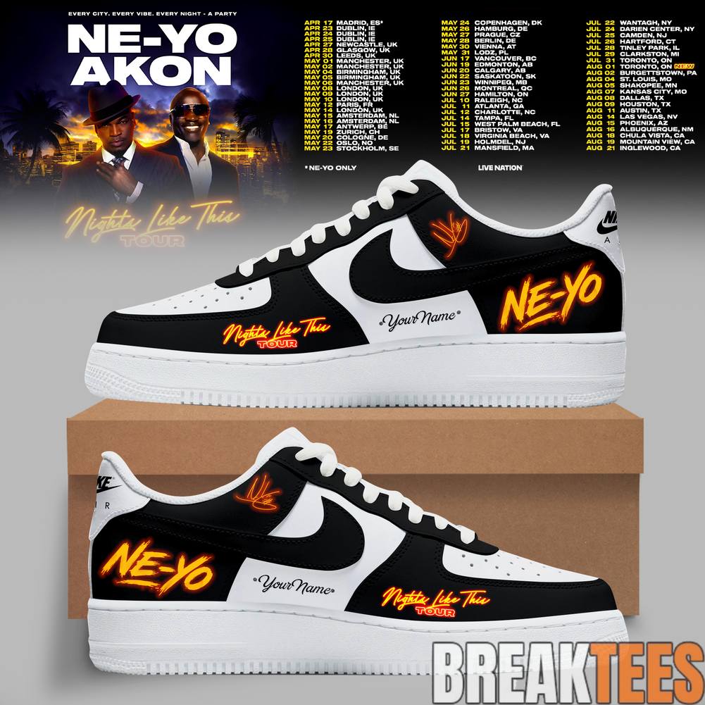 Akon x Neyo Nights Like This Tour 2026 Custom AF1 Shoes