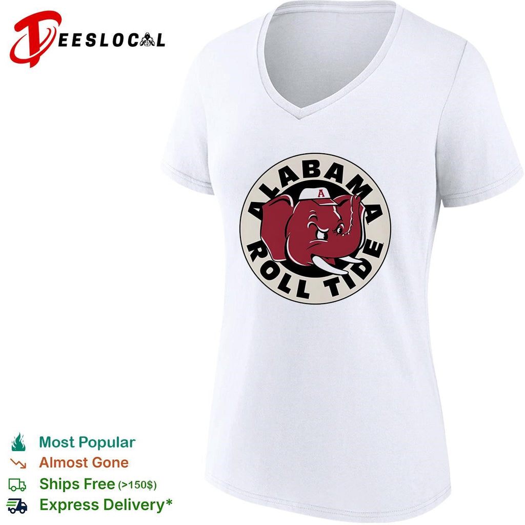 Alabama Roll Tide Big Al elephant mascot circle vintage logo shirt