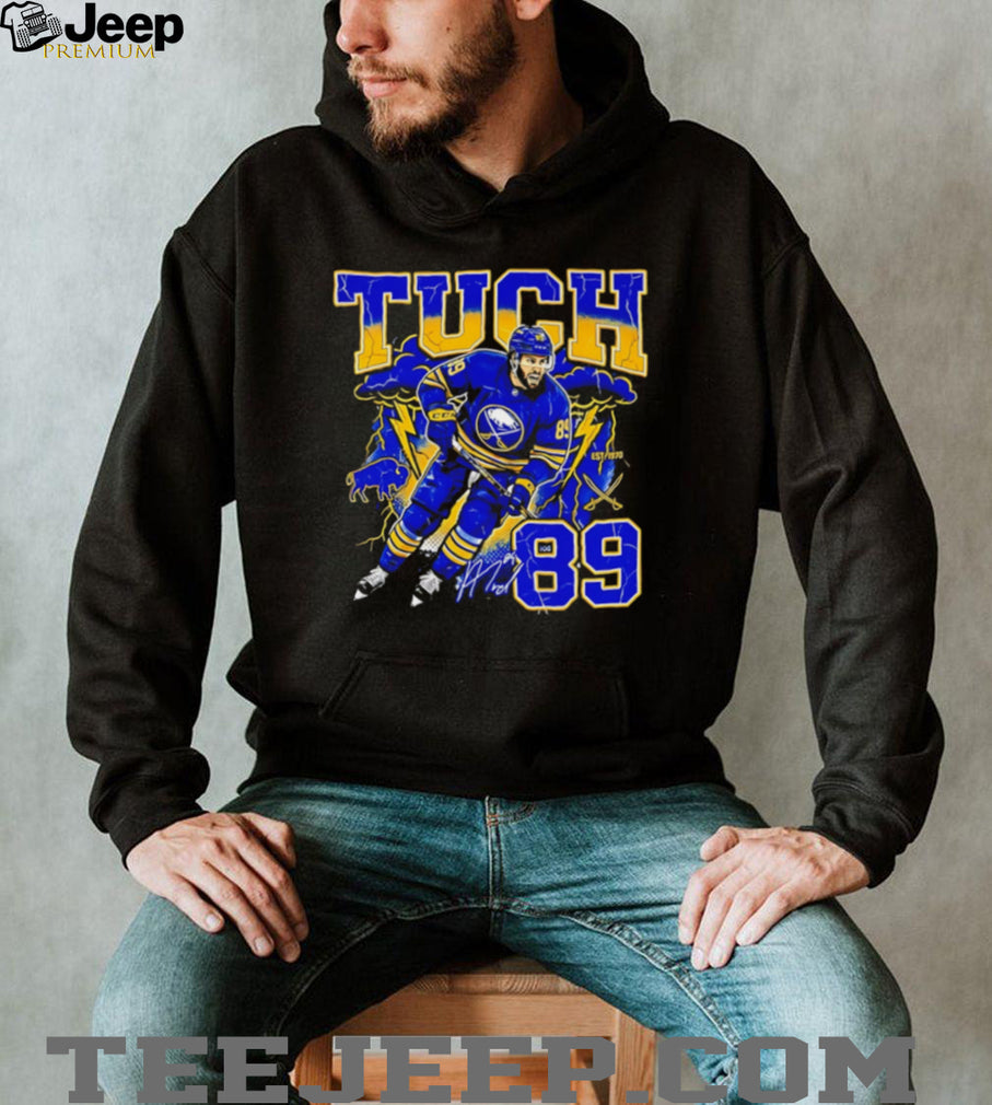 Alex Tuch #89 Buffalo Sabres Retro Lightning NHL Hockey Fan Graphic T Shirt