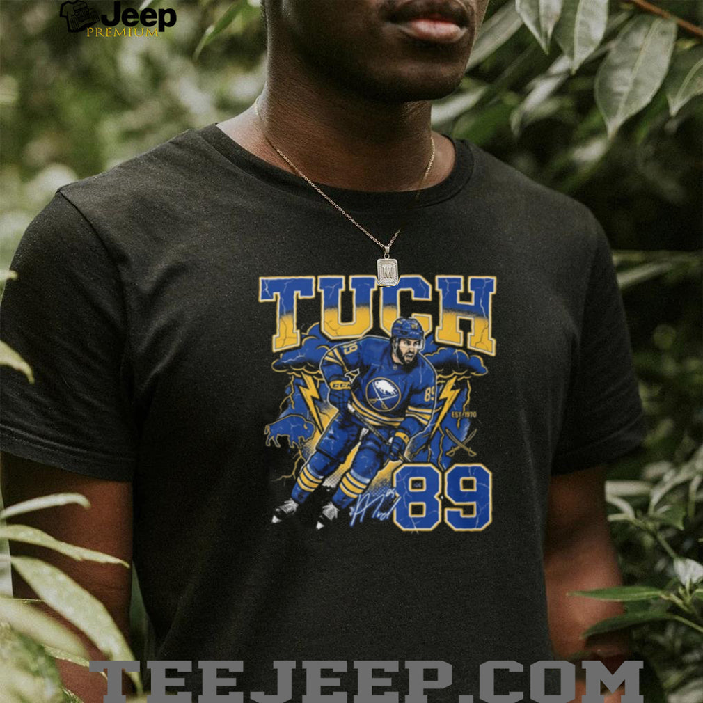 Alex Tuch Buffalo Sabres Hockey Lightning Bolt Signature T Shirt