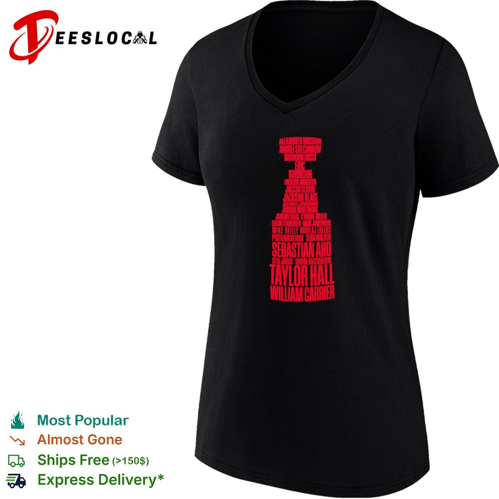 Alexander Nikishin Andrei Svechnikov Brandon Bussi Eric Robinson Carolina Hurricanes Stanley Cup shirt