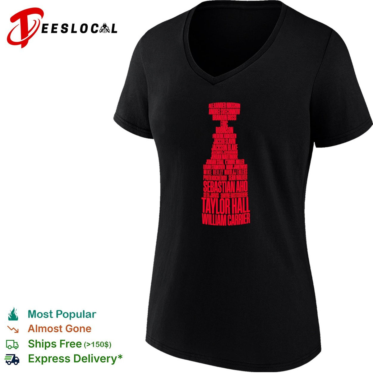 Alexander Nikishin Andrei Svechnikov Brandon Bussi Eric Robinson Carolina Hurricanes Stanley Cup shirt