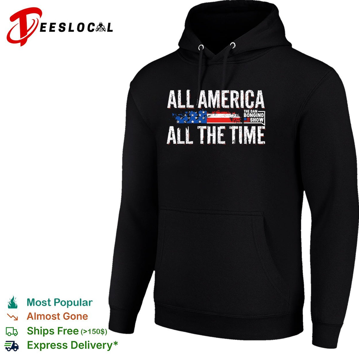 All America All the Time The Dan Bongino Show American Flag Patriotic shirt