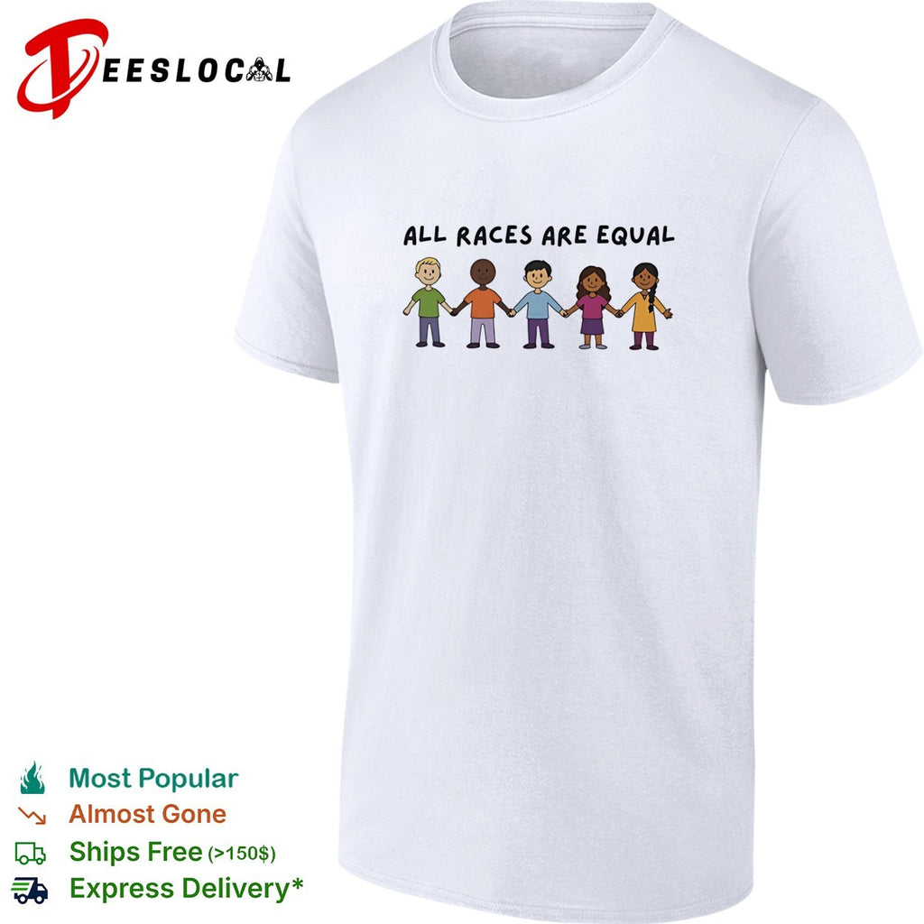All races are equal cartoon shirt