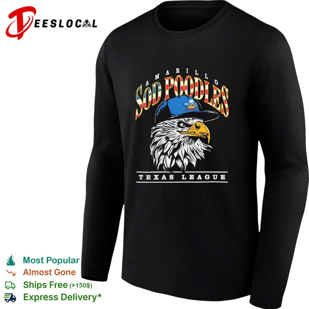 Amarillo Sod Poodles Texas League eagle shirt
