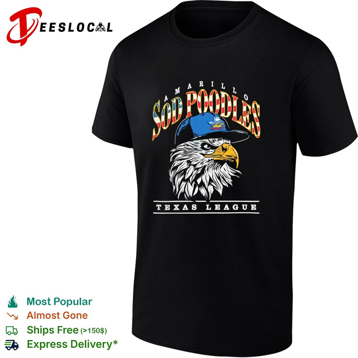 Amarillo Sod Poodles Texas League eagle shirt