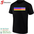 Amaze retro neon stripes rainbow bold graphic shirt
