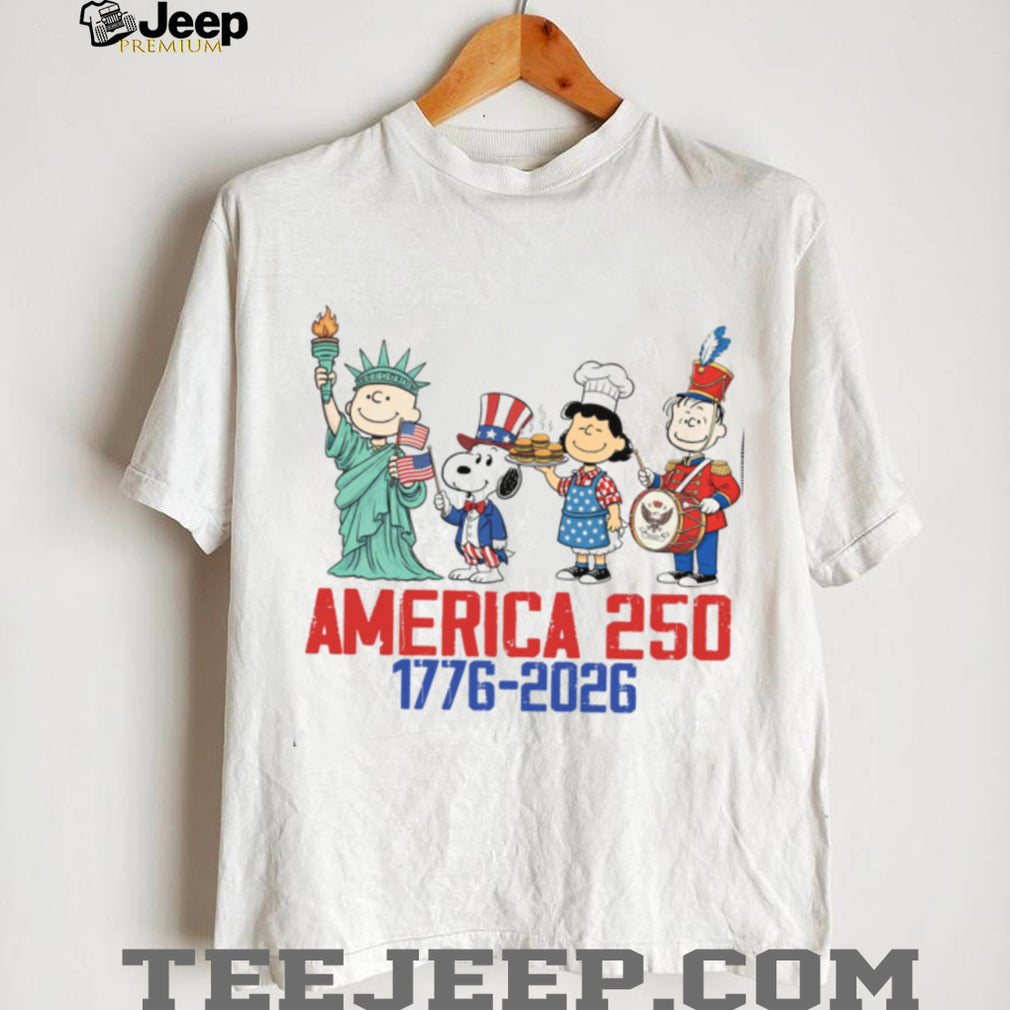 America 250 1776 2026 Peanuts Gang Patriotic Holiday Shirt