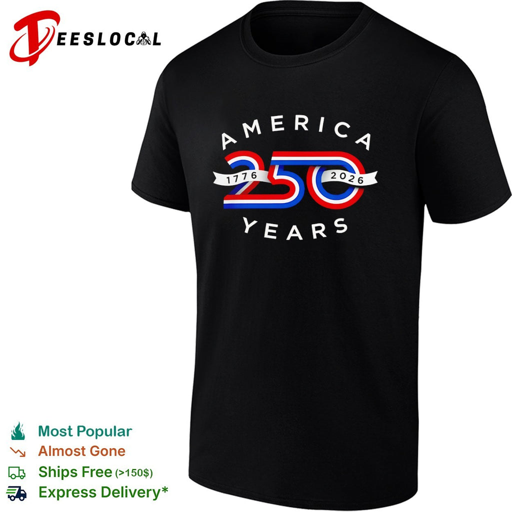 America 250 Years 1776 2026 Patriotic Red White and Blue Anniversary Concept shirt