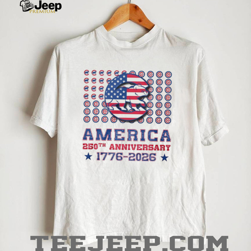 America 250th Anniversary 1776 2026 Cubs Bear USA Flag T Shirt