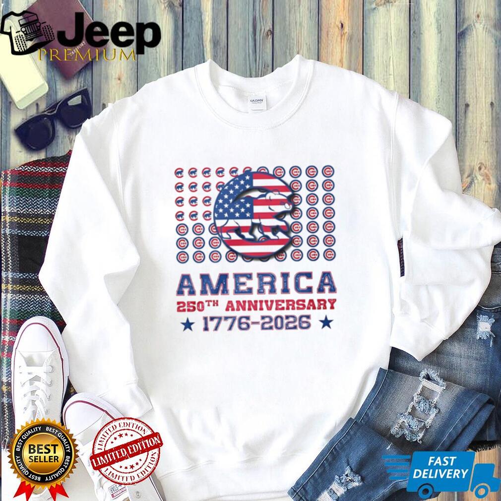 America 250th Anniversary 1776 2026 Cubs Bear USA Flag T Shirt