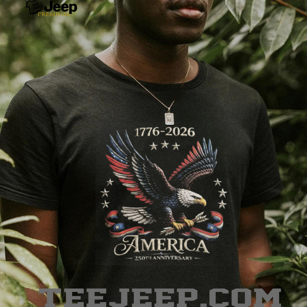 America 250th Anniversary Patriotic Soaring Eagle Vintage Tee