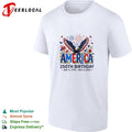 America 250th birthday July 4 1776 to 2026 eagle floral patriotic shirt