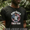 America Chuck Yeah Chuck Norris Patriotic USA Flag Graphic T Shirt