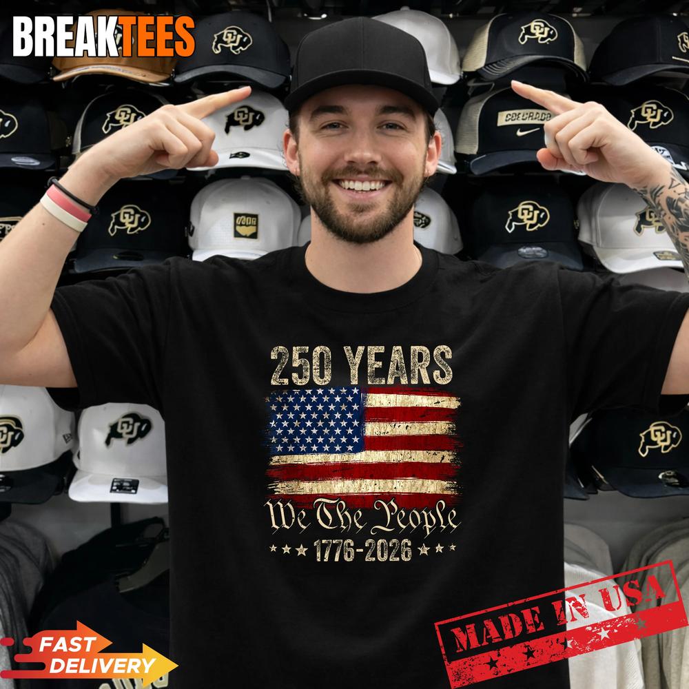 American Flag 250th Anniversary 1776 2026 T-Shirt