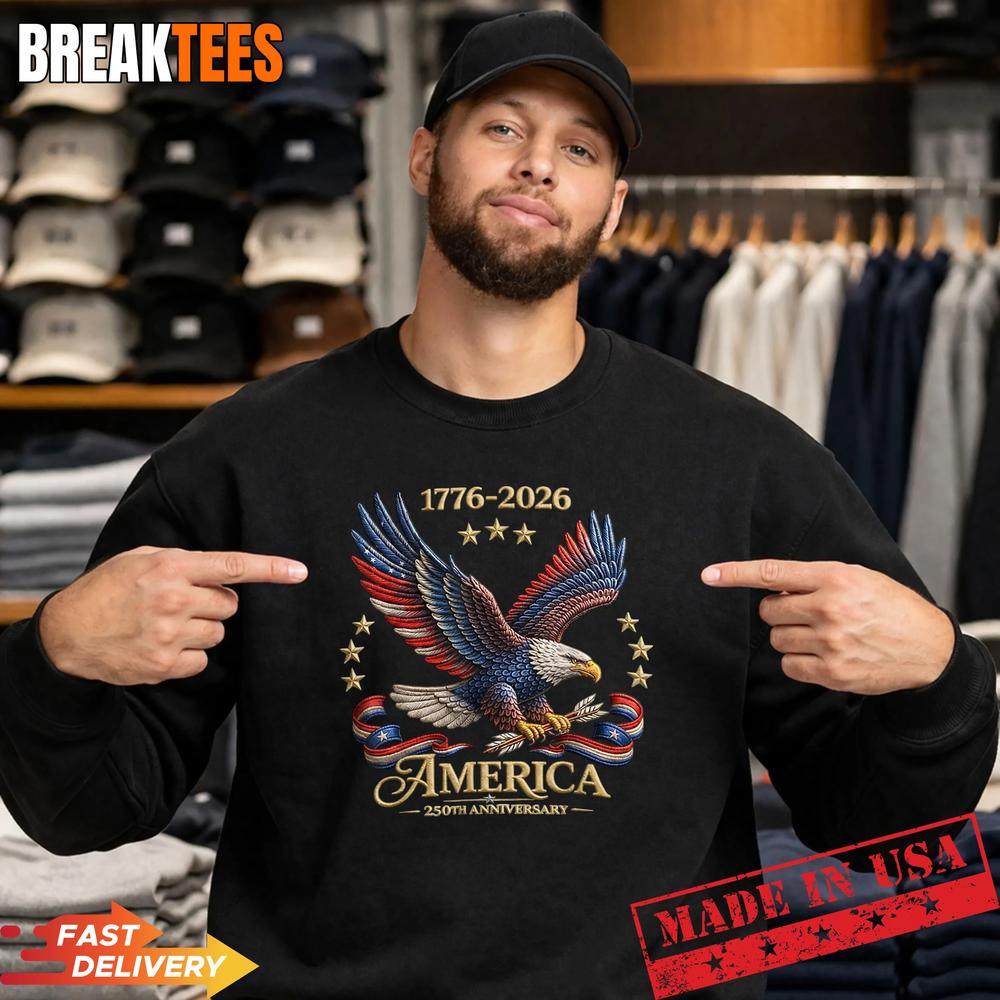 American Flag Eagle 250 Years 1776 2026 250th Anniversary T-Shirt