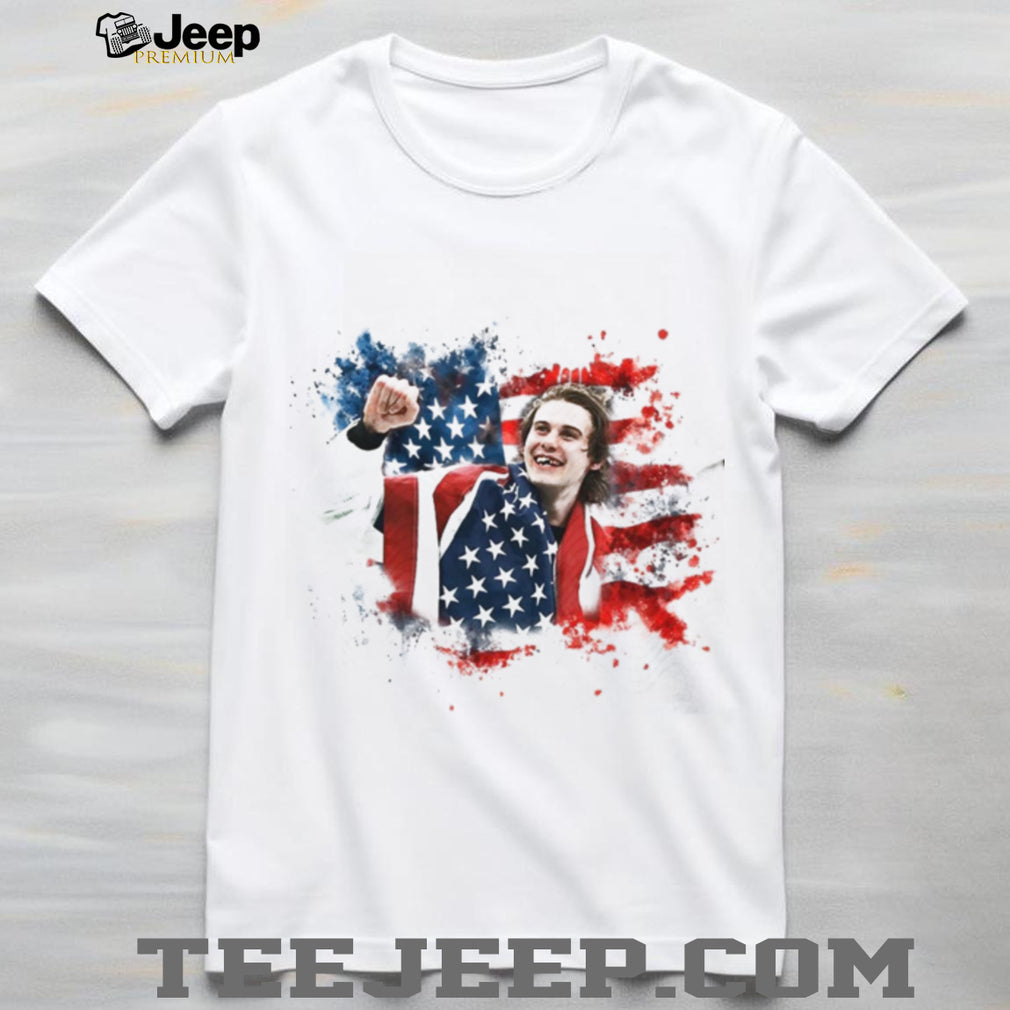 American Flag Watercolor Athlete Celebration USA Pride T Shirt