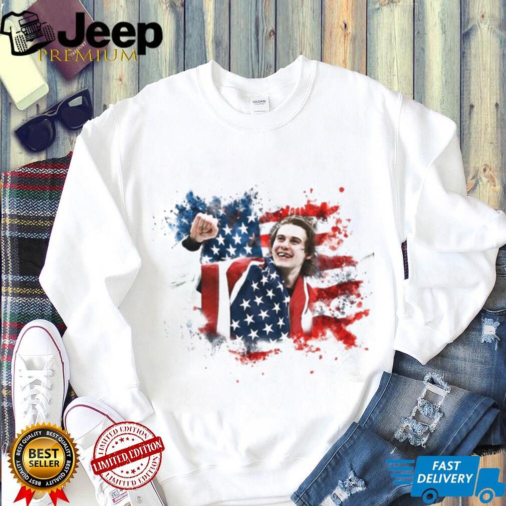 American Flag Watercolor Athlete Celebration USA Pride T Shirt