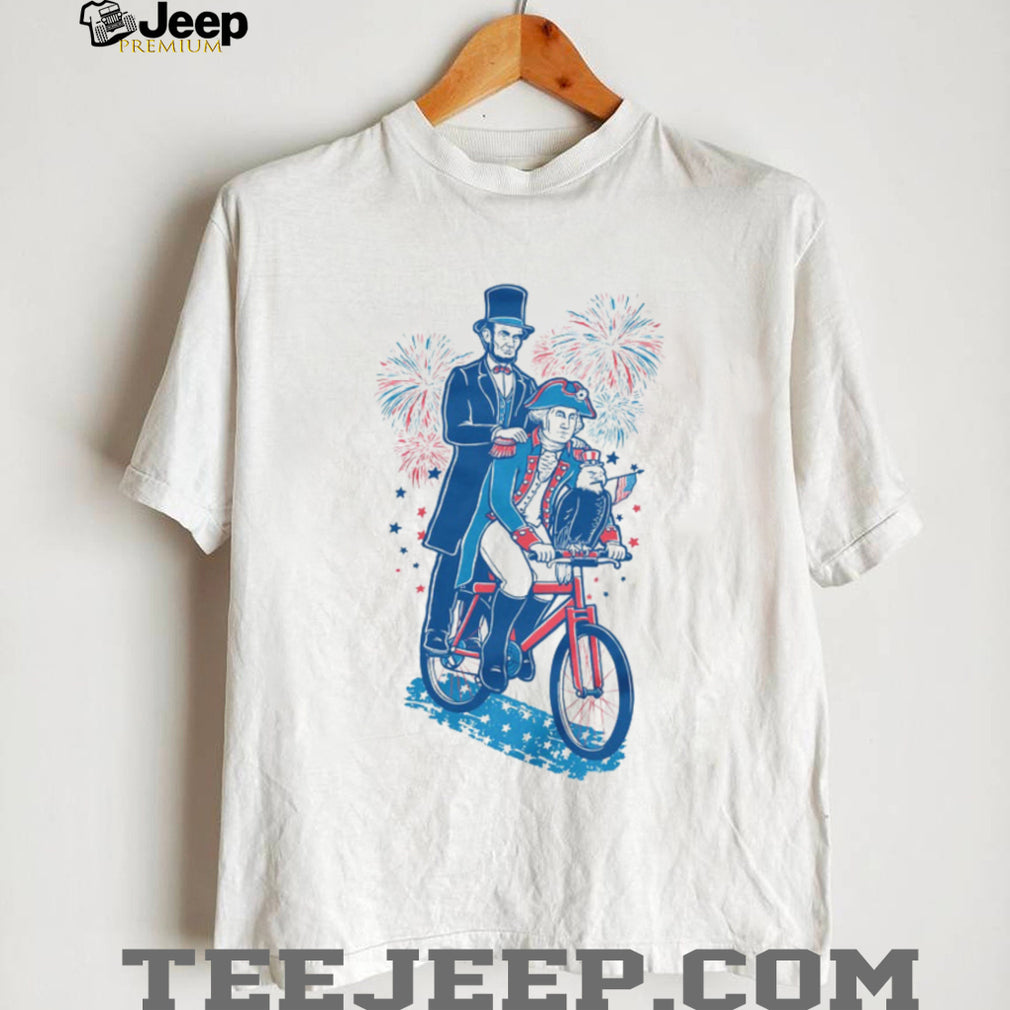 American History Lincoln and Washington Bicycle Shirt 250 Years Apparel