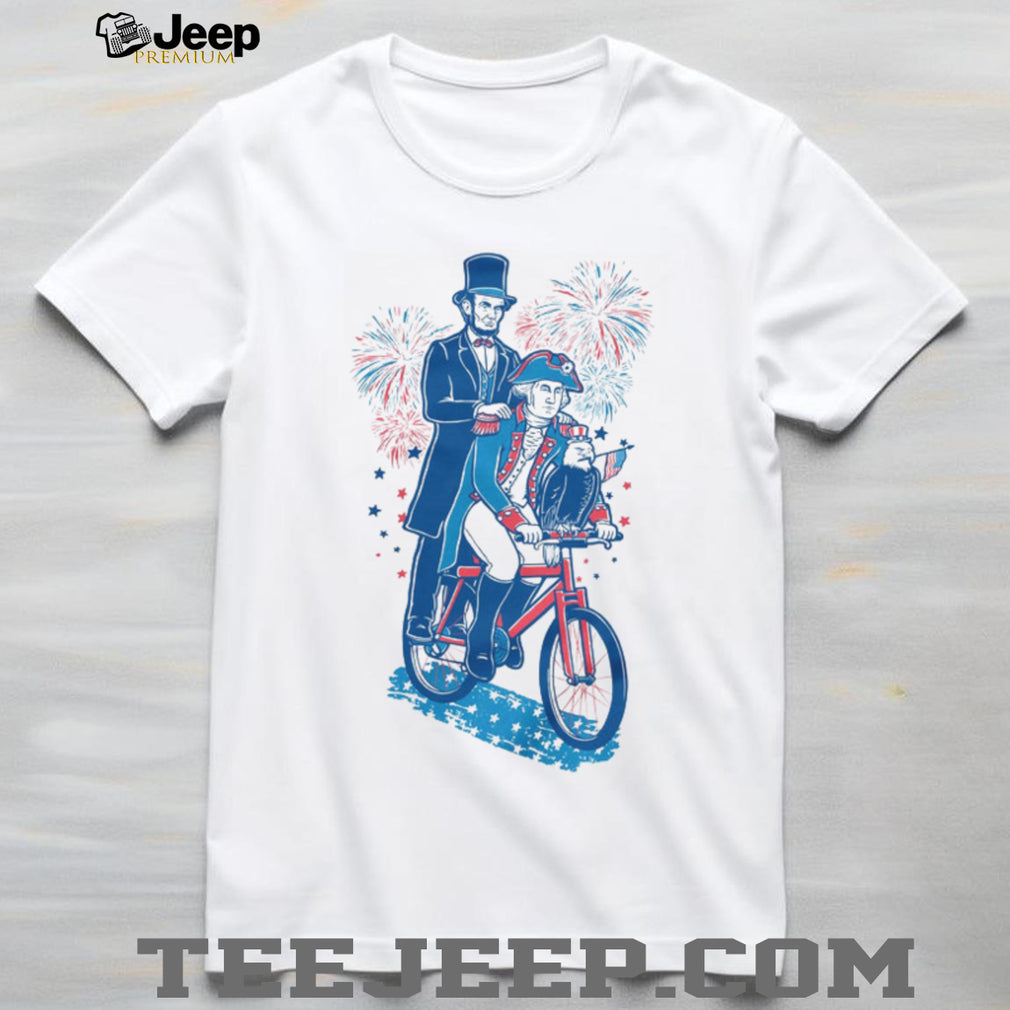 American History Lincoln and Washington Bicycle Shirt 250 Years Apparel