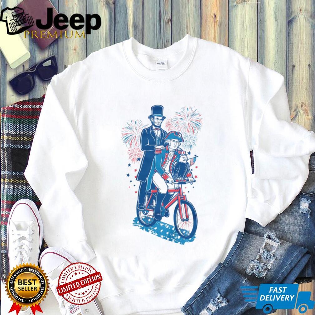 American History Lincoln and Washington Bicycle Shirt 250 Years Apparel