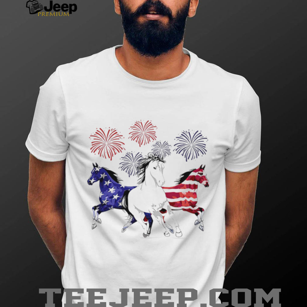 American Horse Patriotism 250th Anniversary Fireworks Shirt