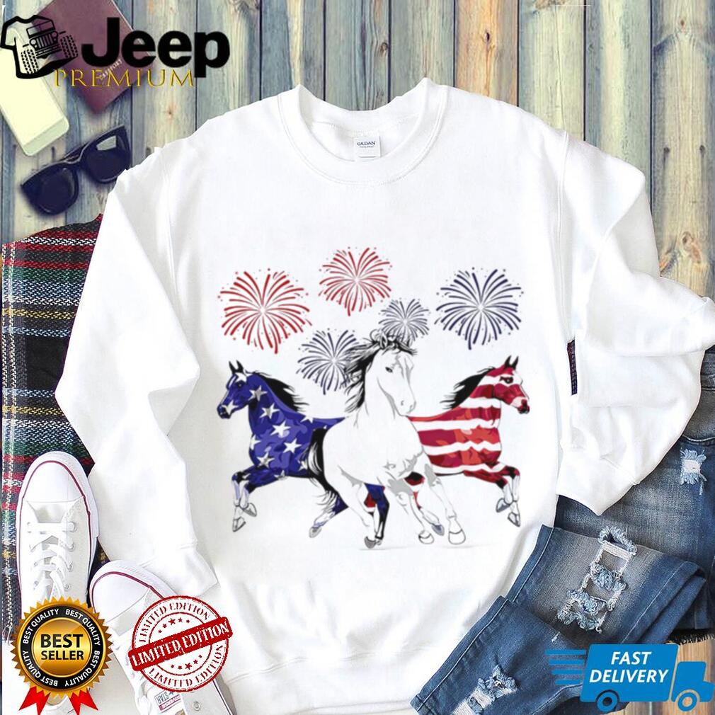 American Horse Patriotism 250th Anniversary Fireworks Shirt