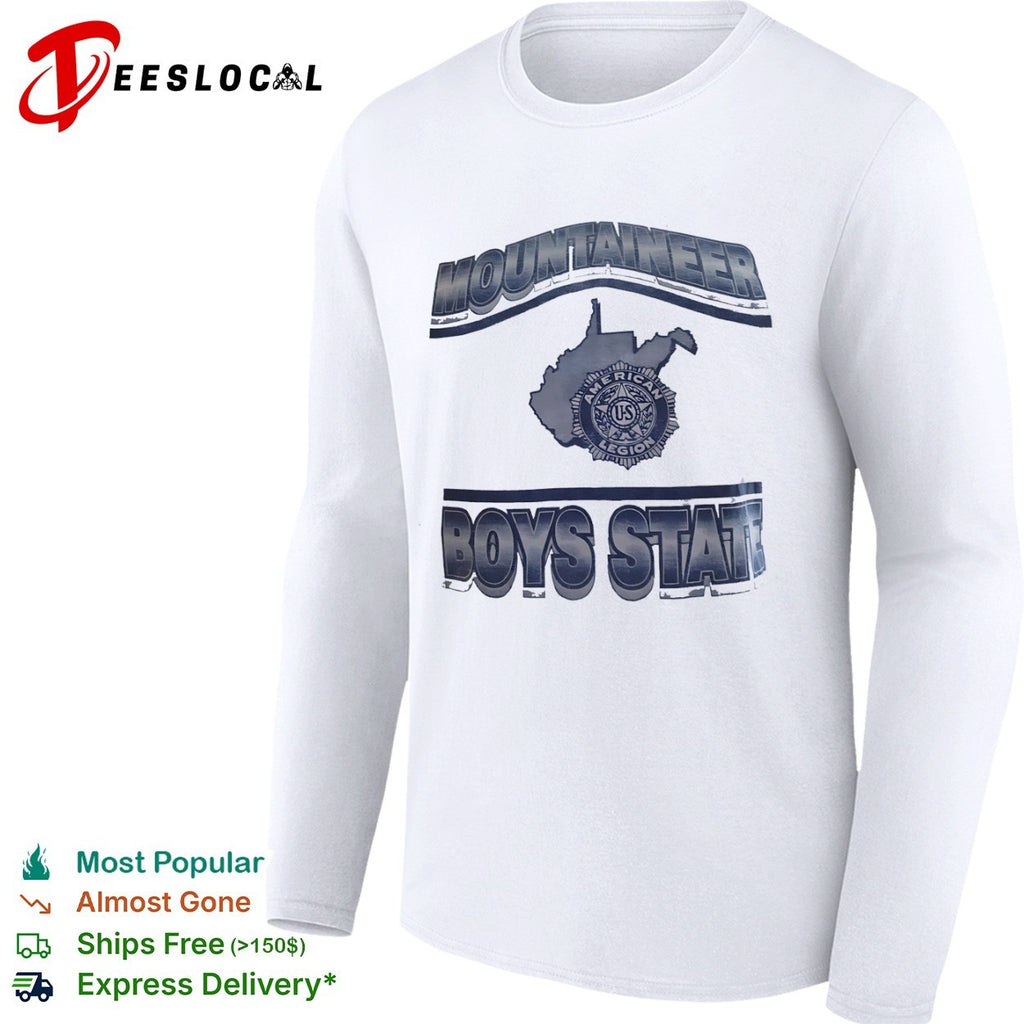 American Legion Mountaineer Boys State state map shirt