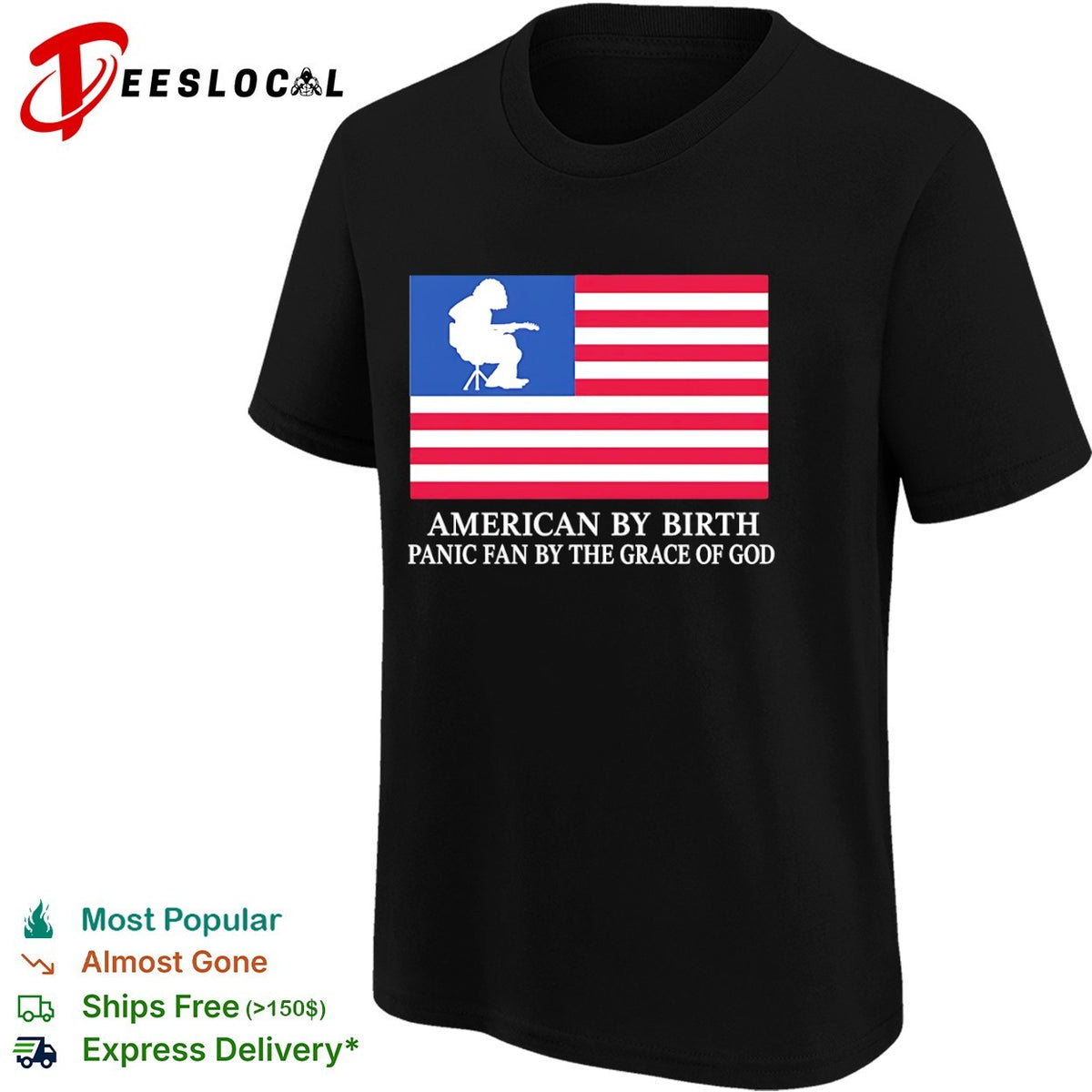 American by Birth Panic Fan by the Grace of God shirt