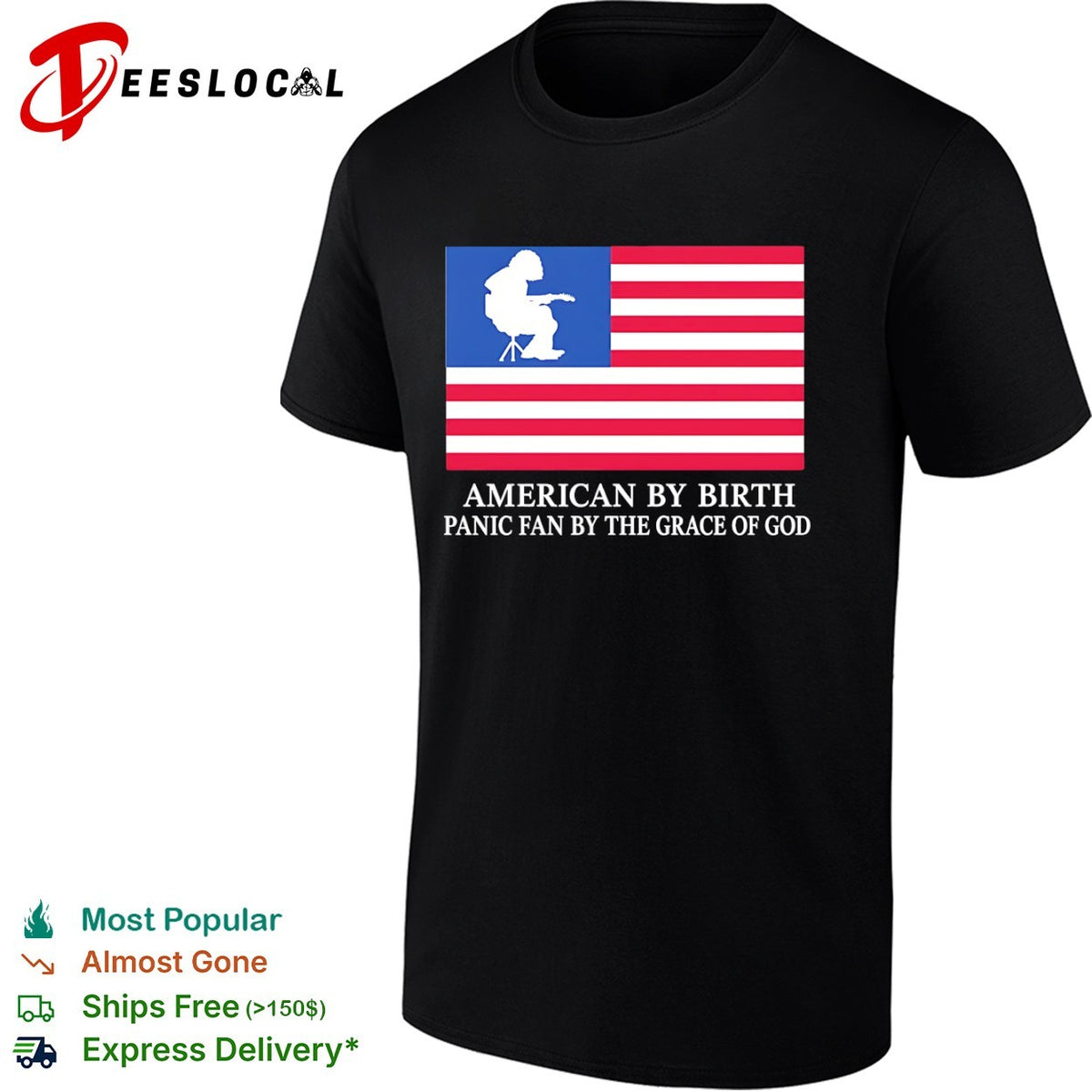 American by Birth Panic Fan by the Grace of God shirt