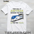 Amtrak Train Locomotive Am On The Track Funny Pun T Shirt