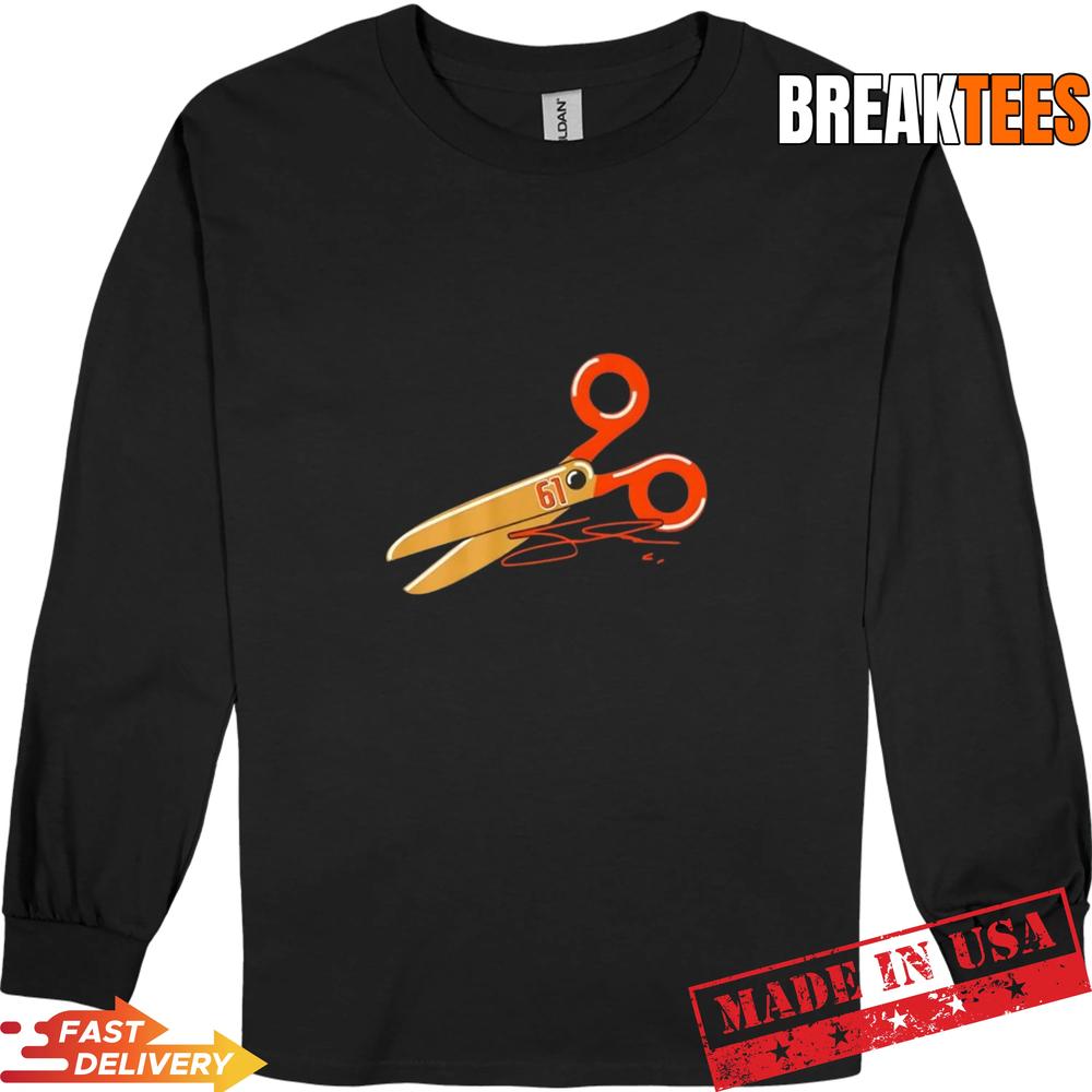 Anaheim Ducks Hockey Cutter Gauthier Scissors Signature T-Shirt