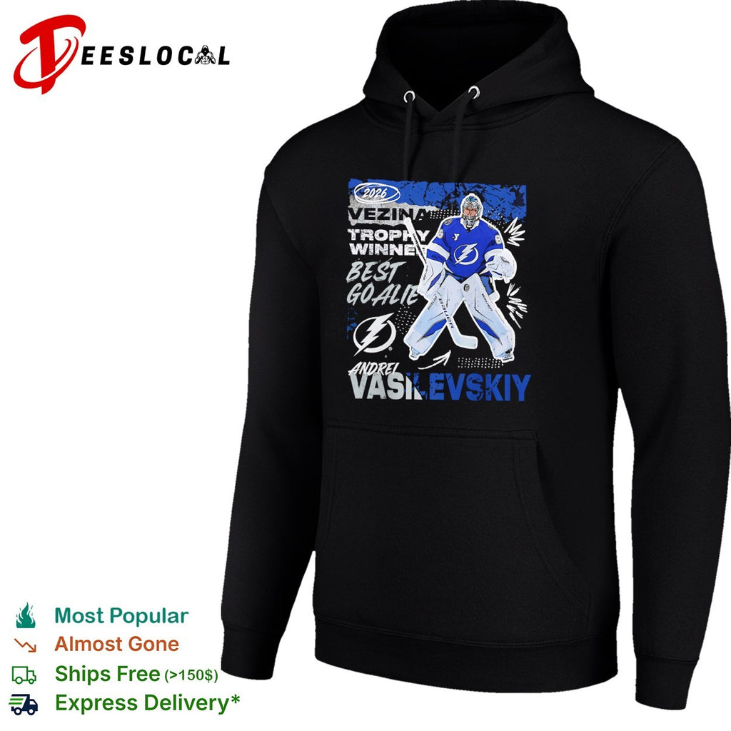 Andrei Vasilevskiy Tampa Bay Lightning 2026 Vezina Trophy Winner Best Goalie shirt