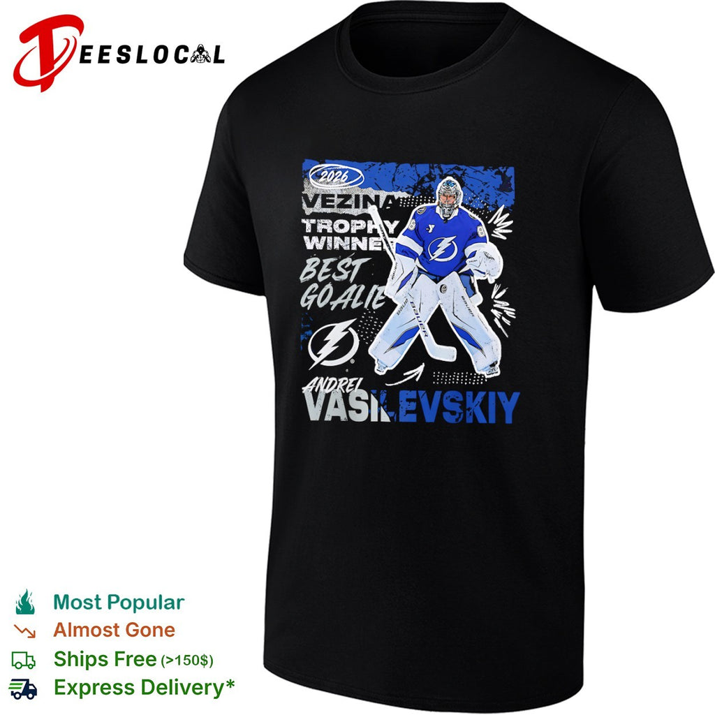 Andrei Vasilevskiy Tampa Bay Lightning 2026 Vezina Trophy Winner Best Goalie shirt