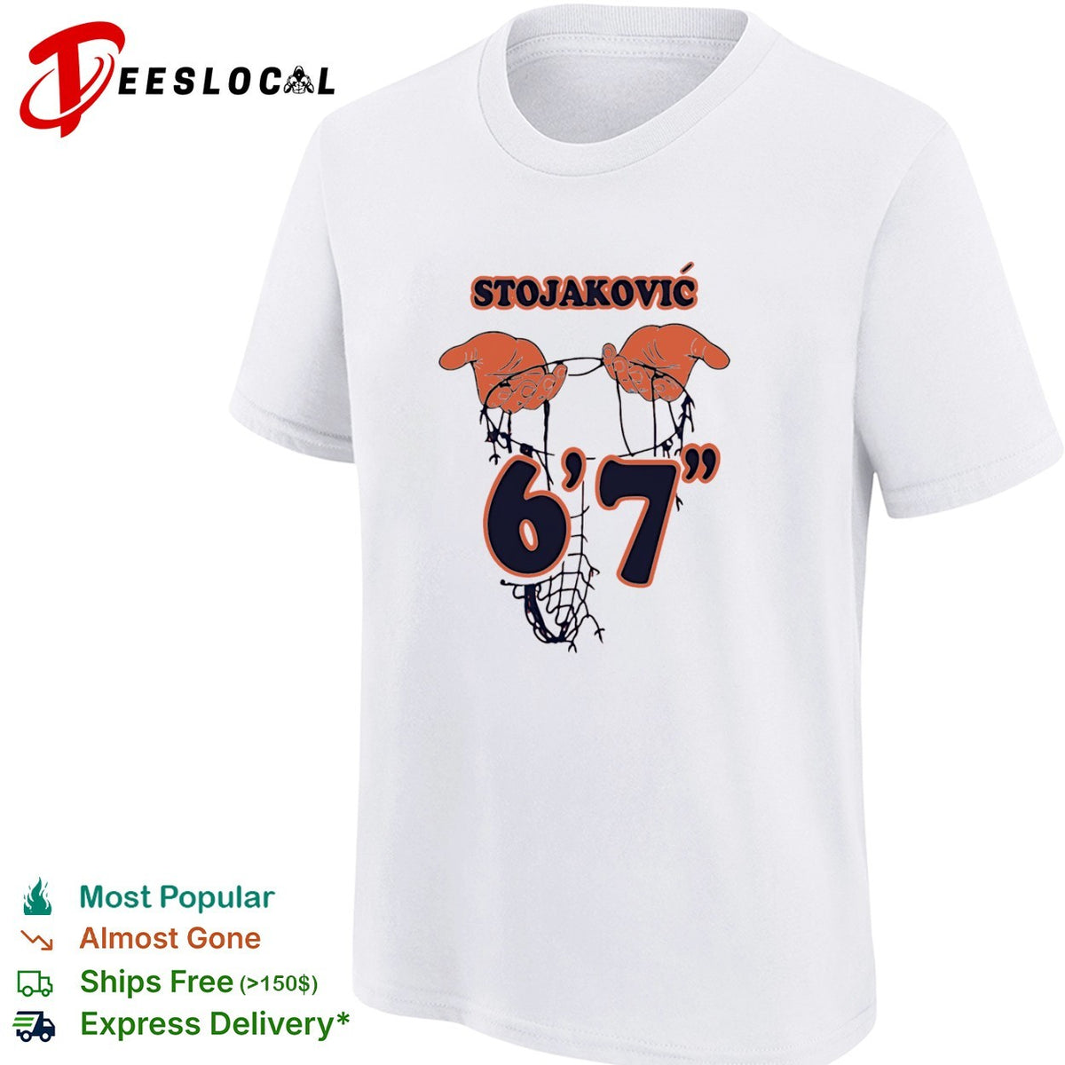 Andrej Stojakovic 6 7 Illinois Fighting Illini basketball shirt