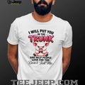 Angry Pig Trunk Warning Quote Funny Graphic T Shirt