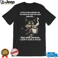 Angry Wolf Drinking Coffee “Stay Mad” Grumpy T Shirt