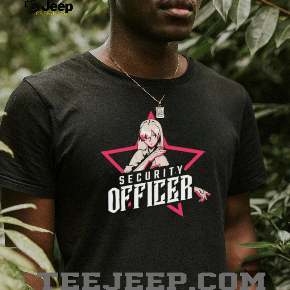 Anime Security Officer Pink Star Aesthetic Manga T Shirt