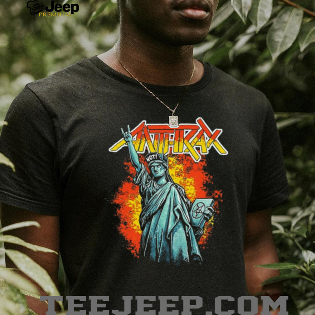 Anthrax Statue of Liberty Rock On Graphic Metal T Shirt
