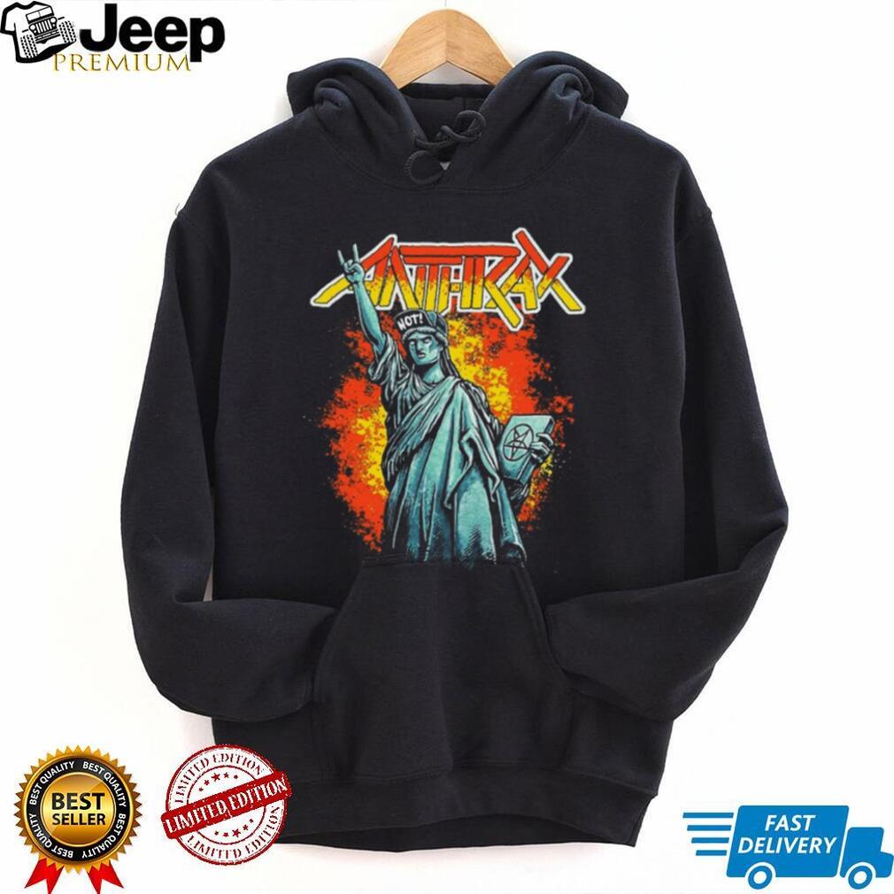Anthrax Statue of Liberty Rock On Graphic Metal T Shirt