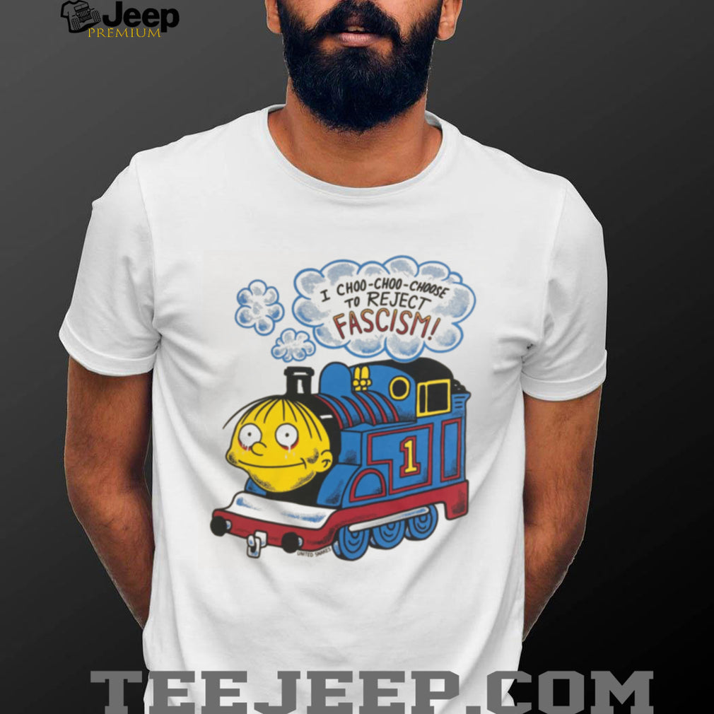 Anti Fascist Thomas Train Parody Funny Political Graphic T Shirt