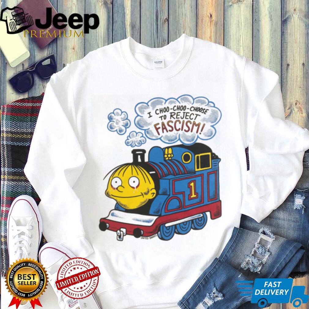 Anti Fascist Thomas Train Parody Funny Political Graphic T Shirt
