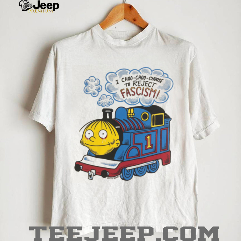 Anti Fascist Thomas Train Parody Funny Political Graphic T Shirt