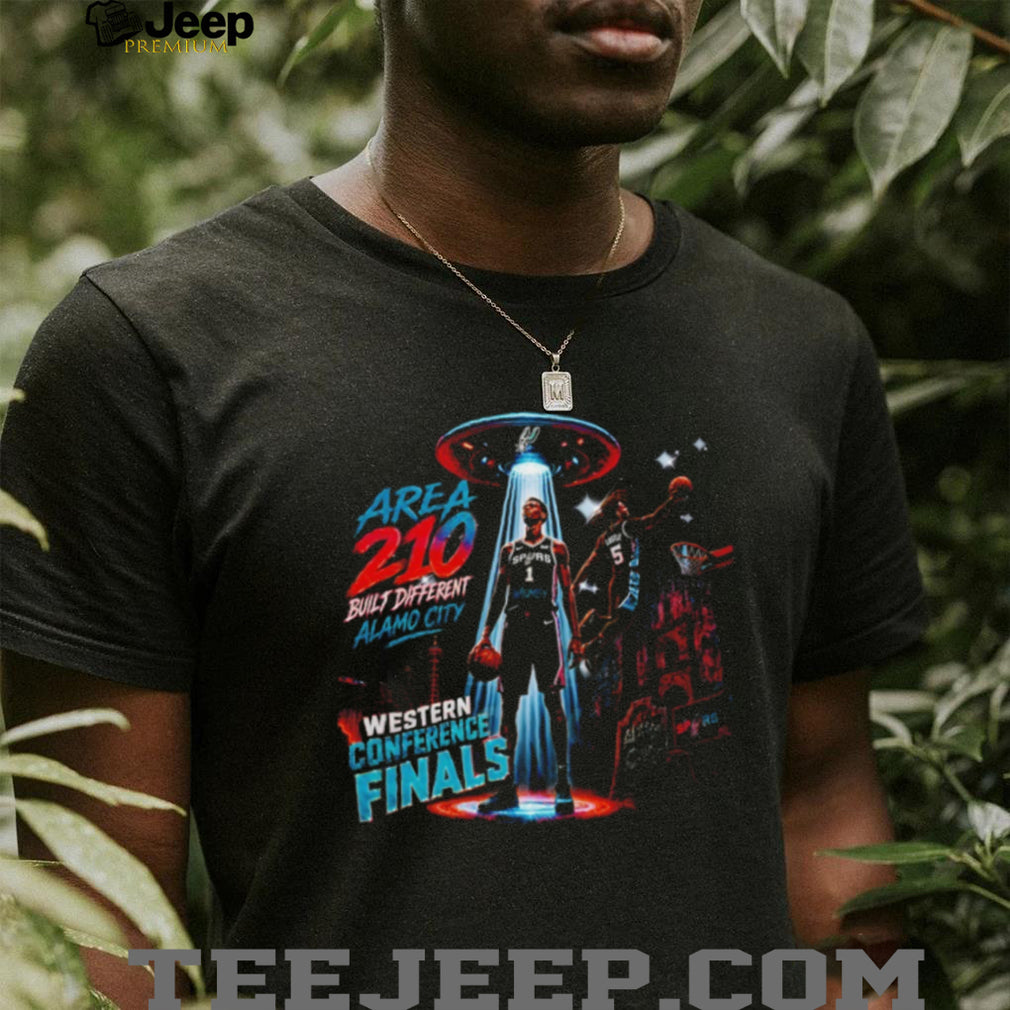 Area 210 Alamo City Alien Spaceship Basketball T Shirt