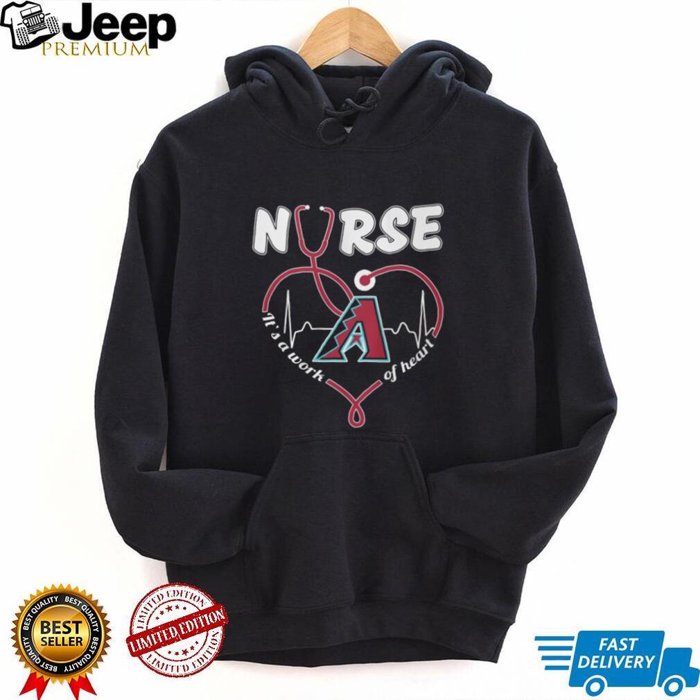 Arizona Baseball Nurse T Shirt Nursing Heartbeat Stethoscope Gift