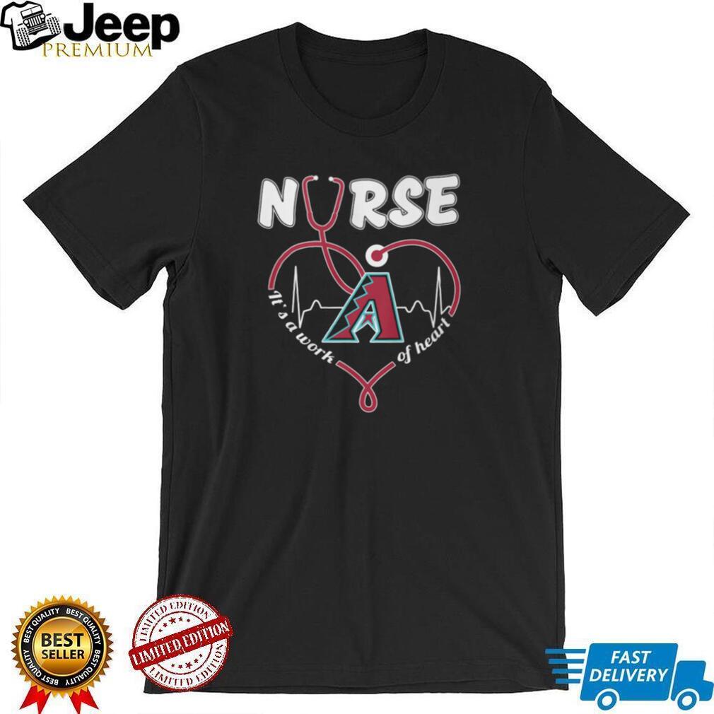 Arizona Diamondbacks Baseball Nurse Heart Stethoscope Medical Professional Red Arizona T Shirt