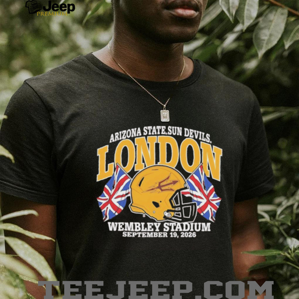 Arizona State Sun Devils London Wembley Stadium September 19 2026 Football Black T shirt