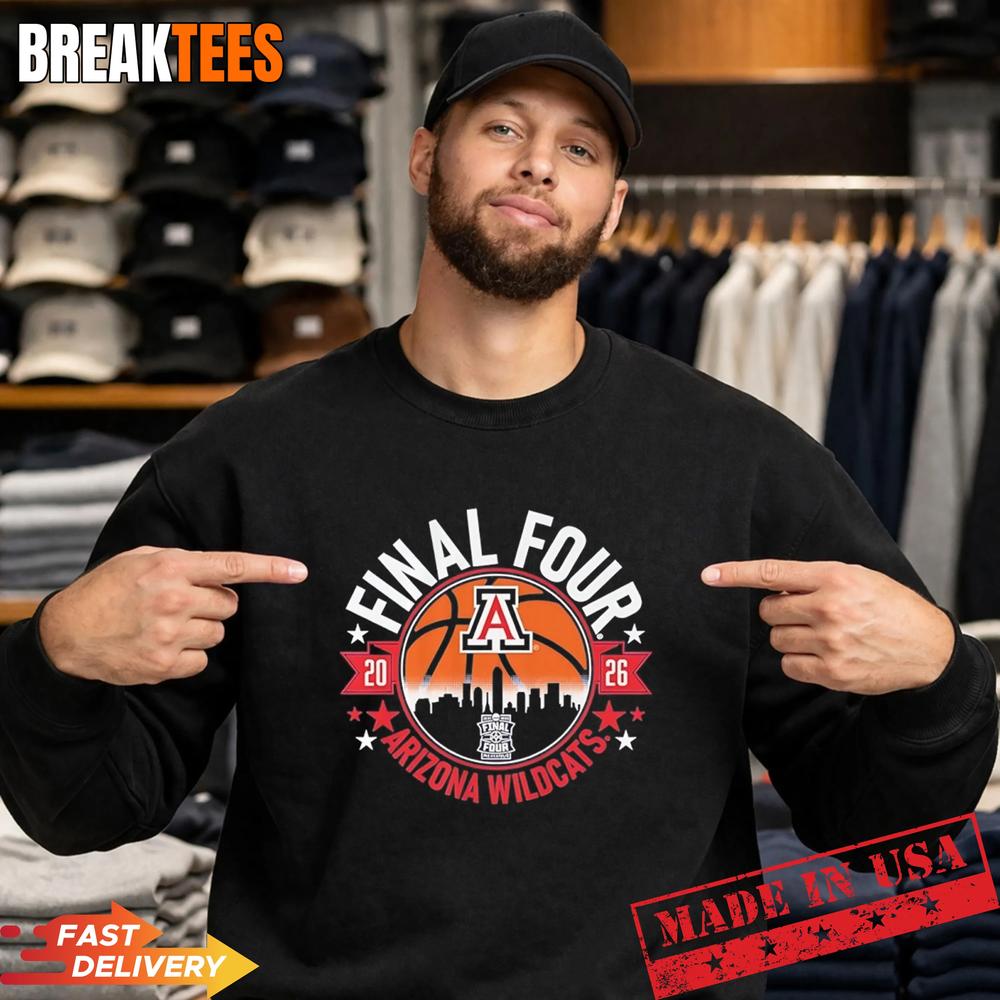 Arizona Wildcats 2026 Men’s Basketball Final Four skyline Shirt